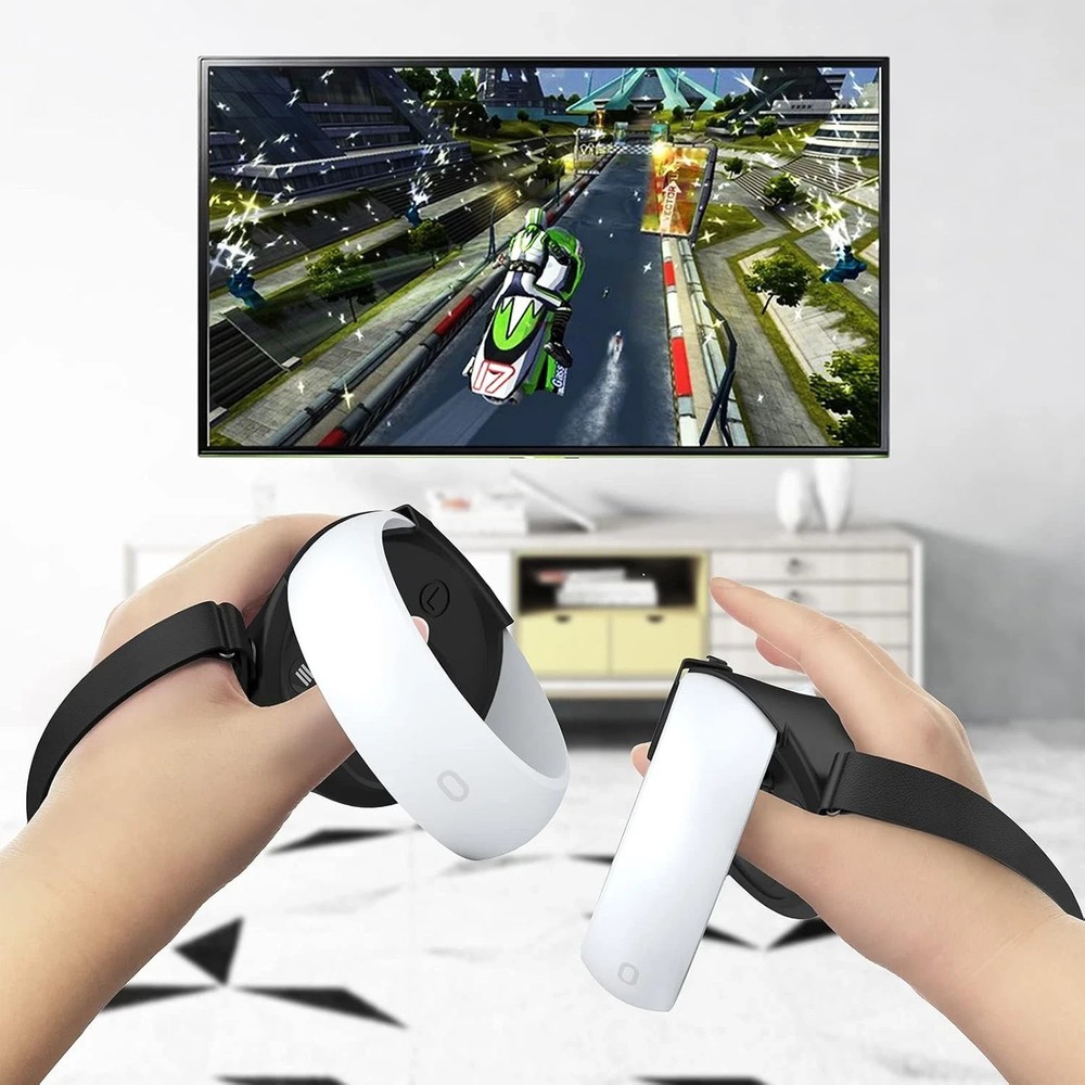 Oculus Quest 2 Controllers Grip Cover Set with Strap Also fits Pimax Controllers