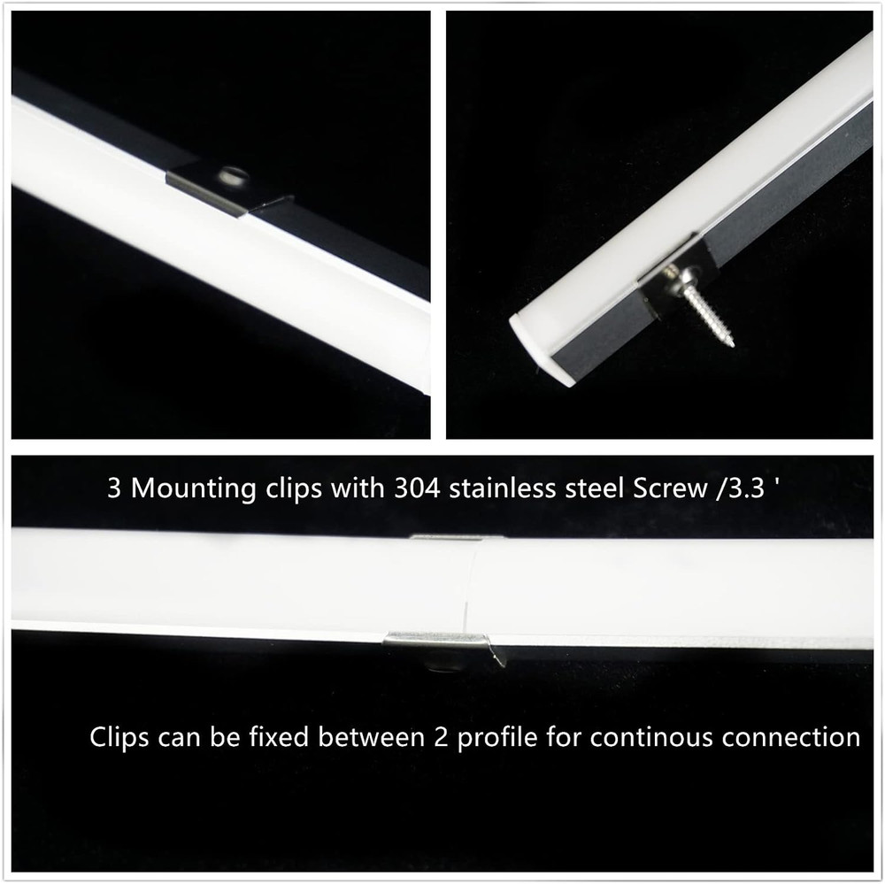 20-Pack 3.3FT 1Meter V Shape LED Strip Aluminum Channel Diffuser System, Extrude