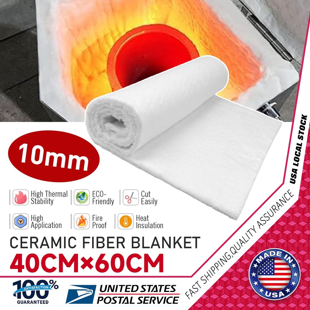 Thick 0.4 inch High quality Ceramic Fiber Blanket pad Insulation Fireproof mat