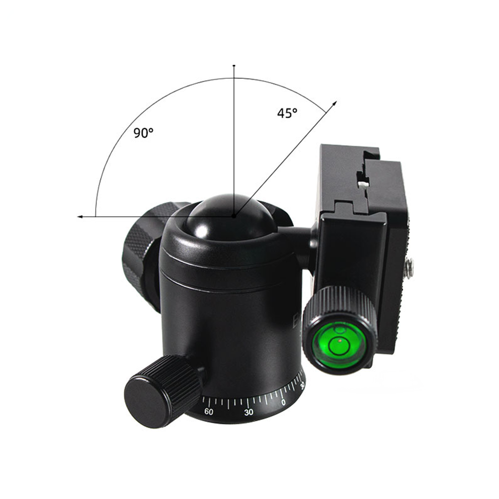 360° Panoramic spherical Gimbal Tripod Head With Quick Release Plate for DSLR