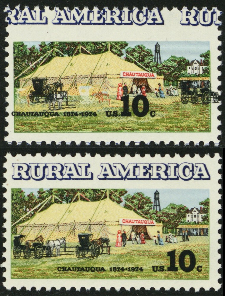1505, MNH 10¢ Massive Black Color Shift Freak Error With Normal -- Stuart Katz