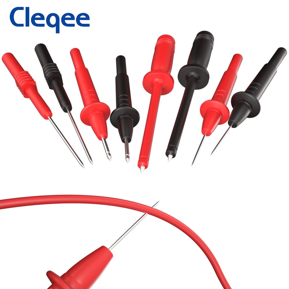 25PCS Silicone Multimeter Test Leads Kit with Replaceable Wire Piercing Probes