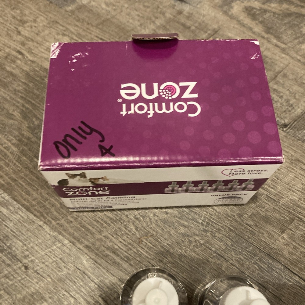Comfort Zone Multi-Cat Calming 4 Refills New Open Box Pheromones Diffuser Cat