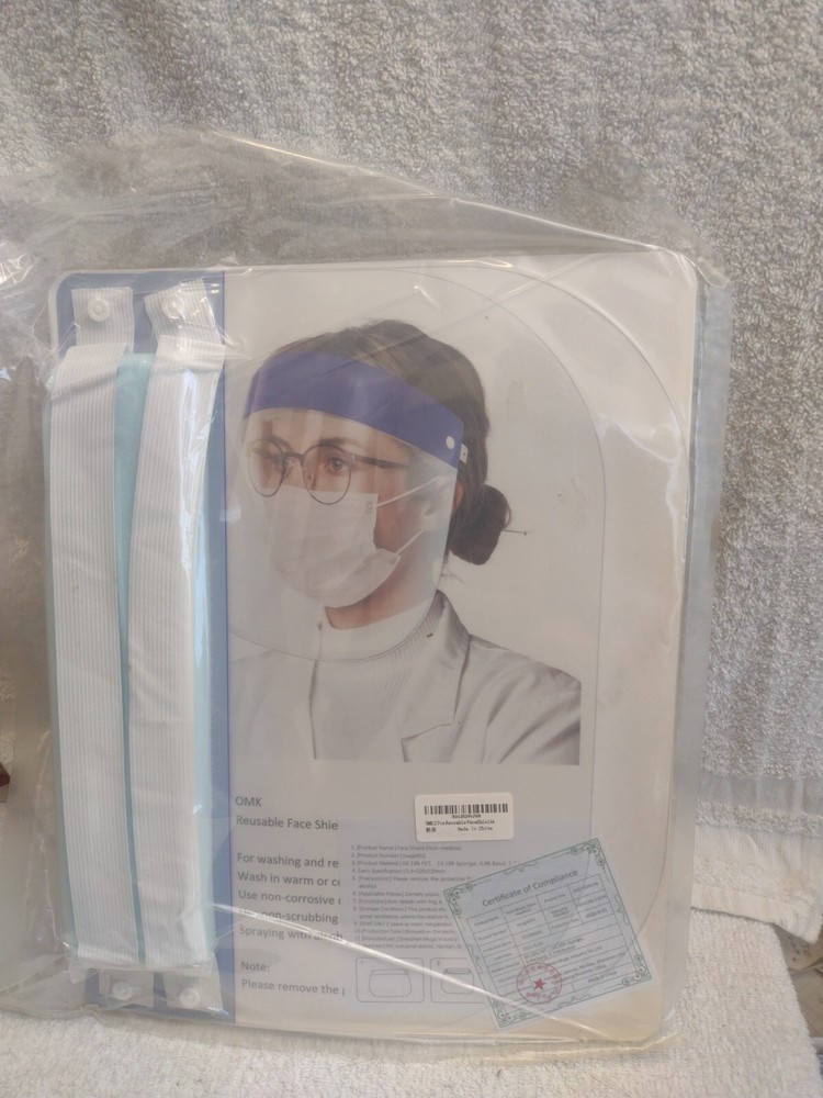 OMK 2 Pcs Reusable Face Shields (FaceShield_S_2Pack) Transparent