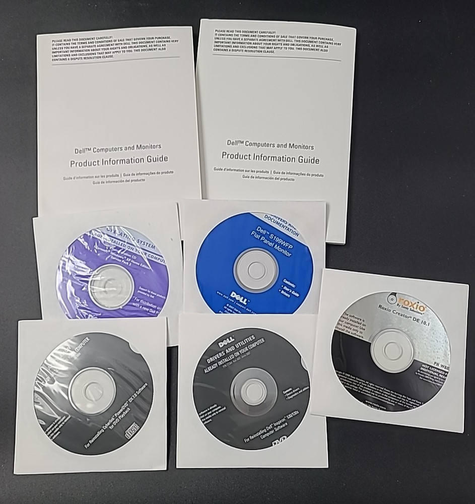Dell Startup Guide Discs and Manual lot - Windows XP Service Pack 2!!