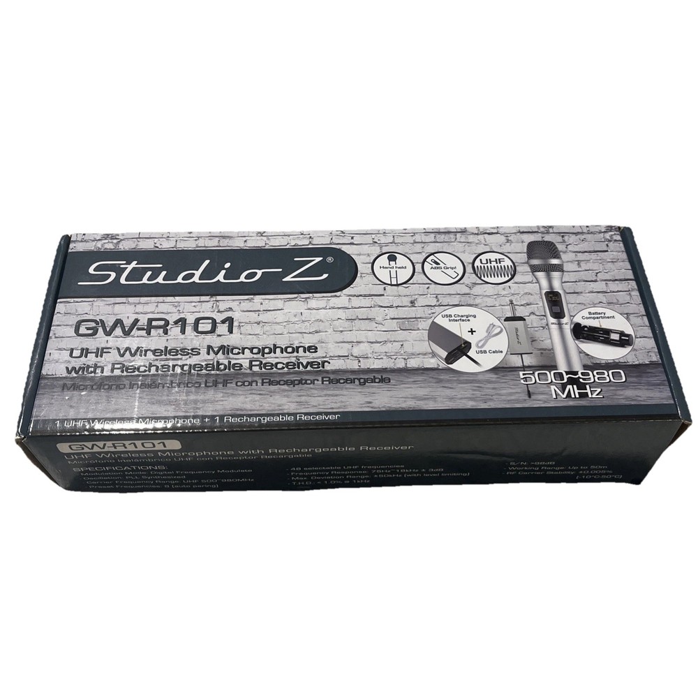 Studio Z GWR101 UHF Wireless Microphone - Silver