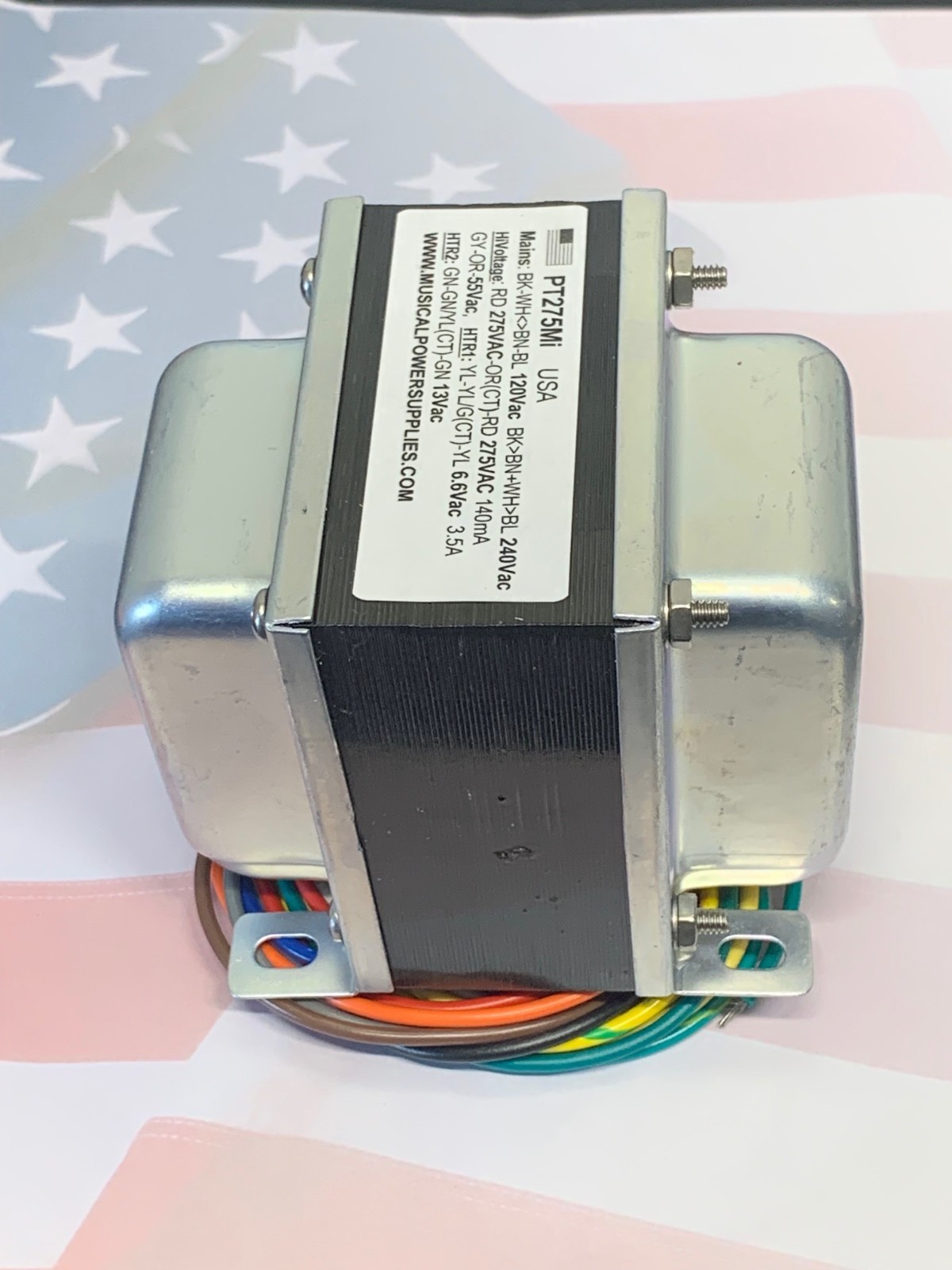 PT275Mi (USA) POWER TRANSFORMER TUBE AUDIO (550Vct) 275-0-55-275 x140mA