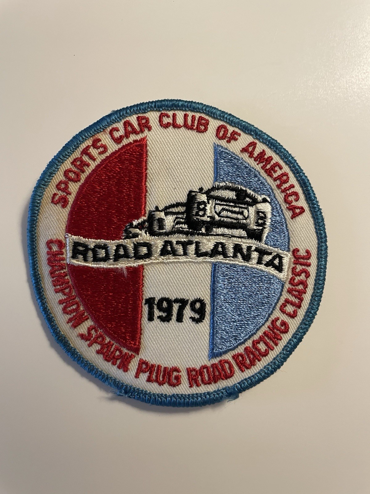 VINTAGE 1975 SCCA SPORTS CAR CLUB OF AMERICA ROAD ATLANTA RACING PATCH  (C22)