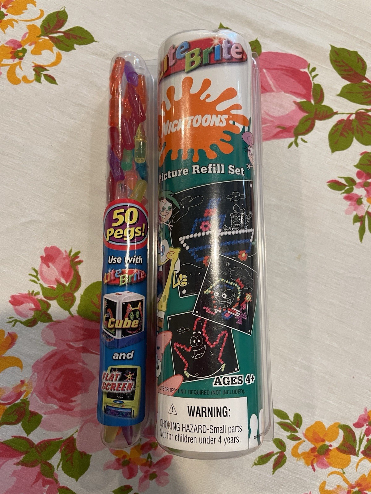 Lite Brite Cube/Flat Screen Nicktoons Picture Refill Set