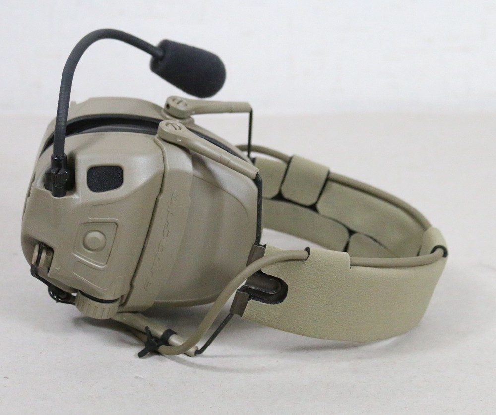 NEW OPEN Ops-Core AMP Communication Headset NFMI Connectorized Tan 499 w/ Mic