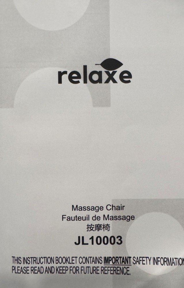 RELAXE ZERO-GRAVITY SHIATSU MASSAGE CHAIR WITH HEATING