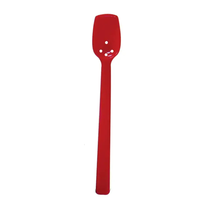 Thunder Group PLBS110RD 3/4 oz Red Polycarbonate Perforated Buffet Spoon - 1 Doz