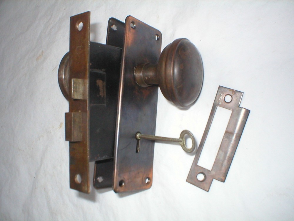 Antique Japanned Door Hardware