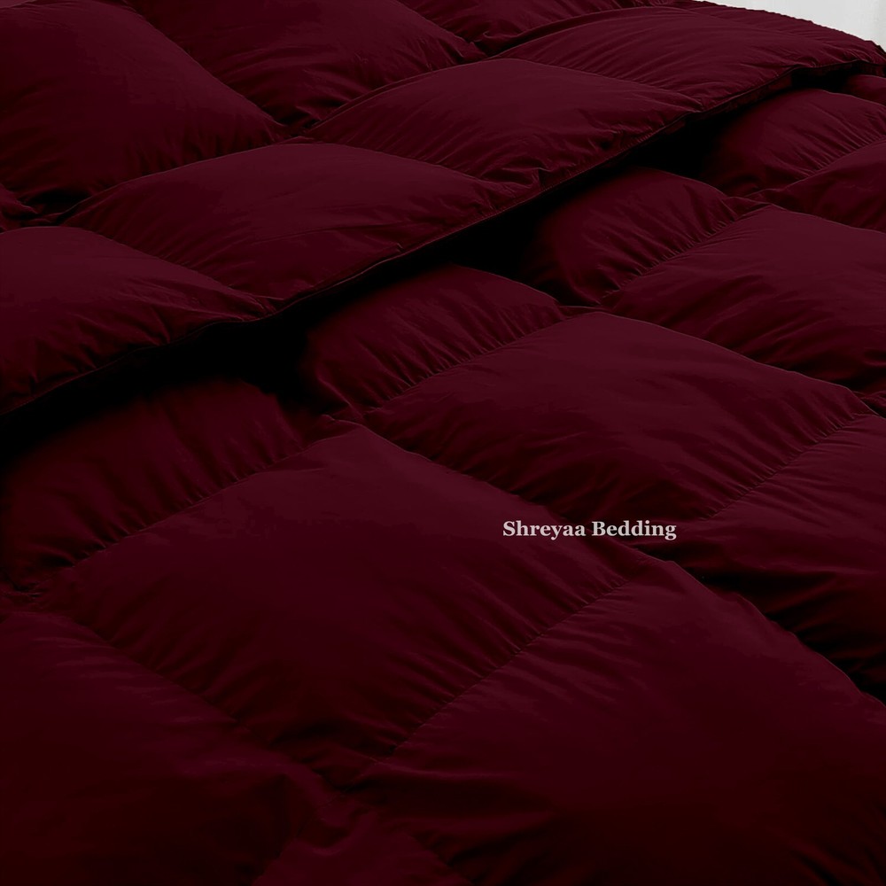 Luxury Premium Soft Solid Wine Comforter Goose Down Alternative Cal King Size
