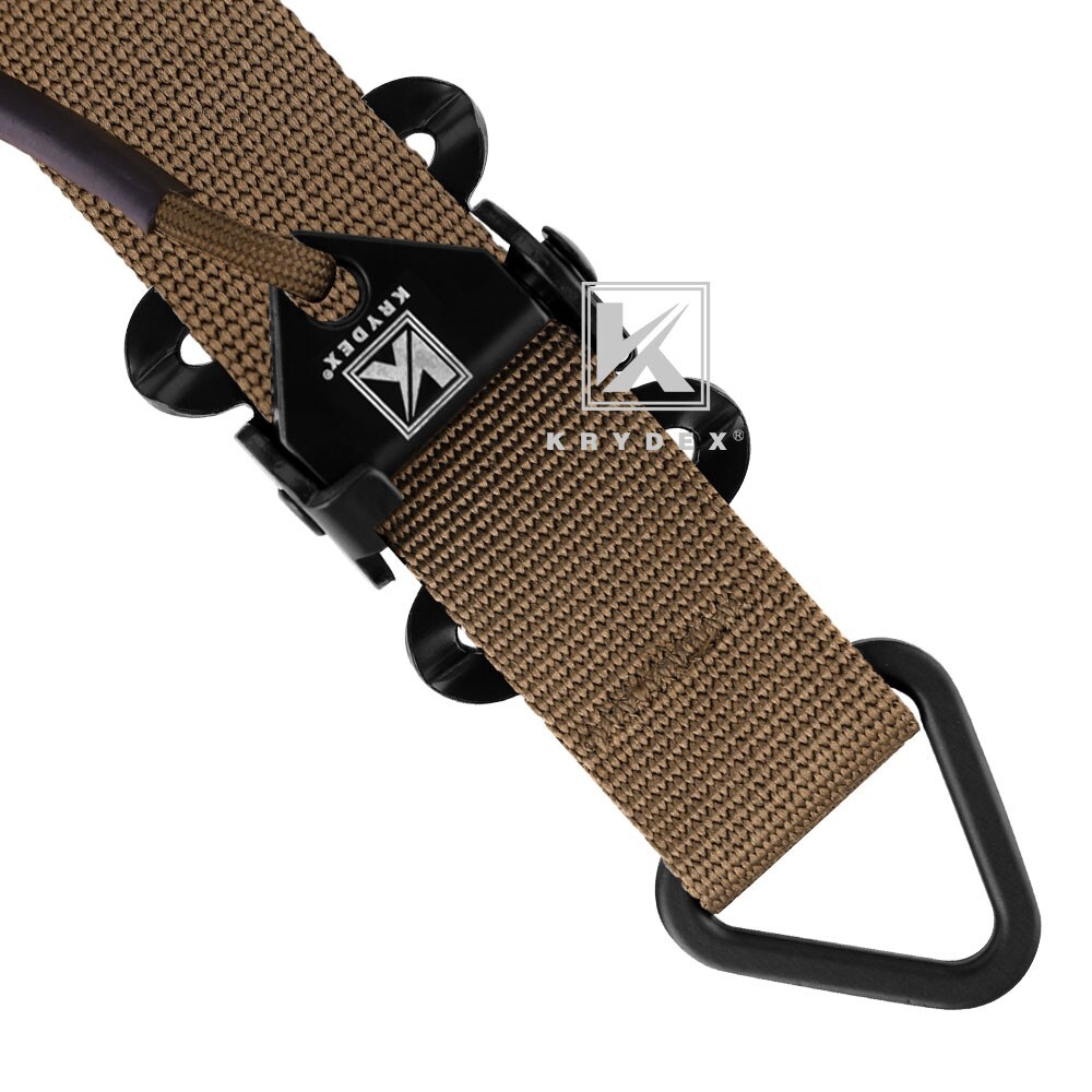KRYDEX Tactical Sling Strap Modular Slingster Single Point Quick Adjust Coyote