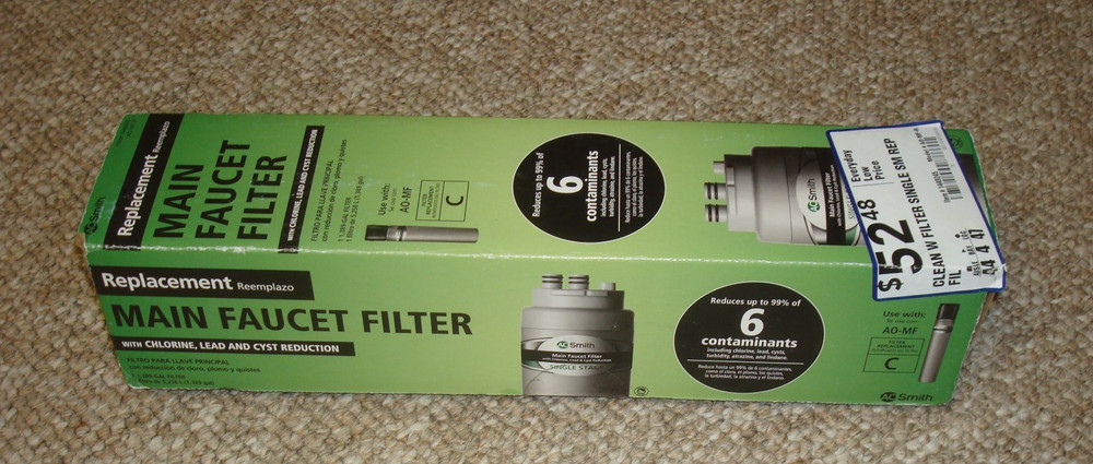 AO Smith Basic Direct Connect Under Sink Replacement Filter For AO-MF System NEW