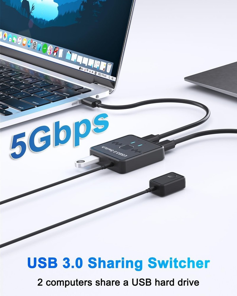 Usb Switch Usb 3.0 Switch Selector Bidirectional Usb Switch 1 In 2 Out/ 2 In 1 O
