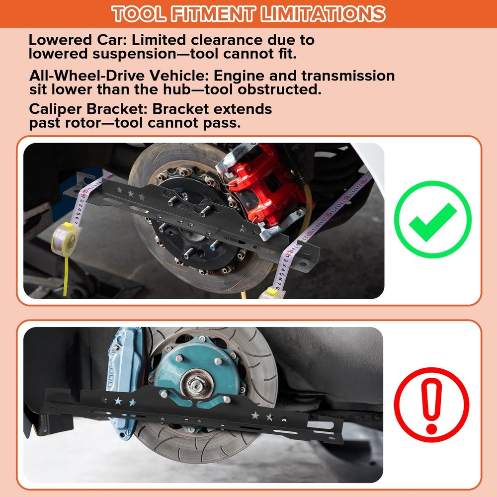 mocsenber Wheel Alignment Tool with 2 Measuring Tapes, Basic, Matte Black