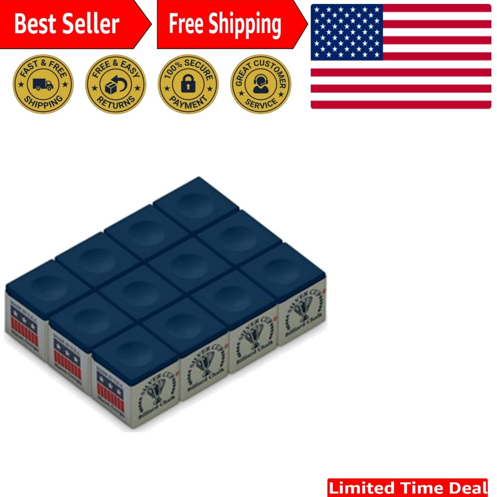 Smooth-Application Billiard Chalk - 12 Cubes for Unmatched Performance