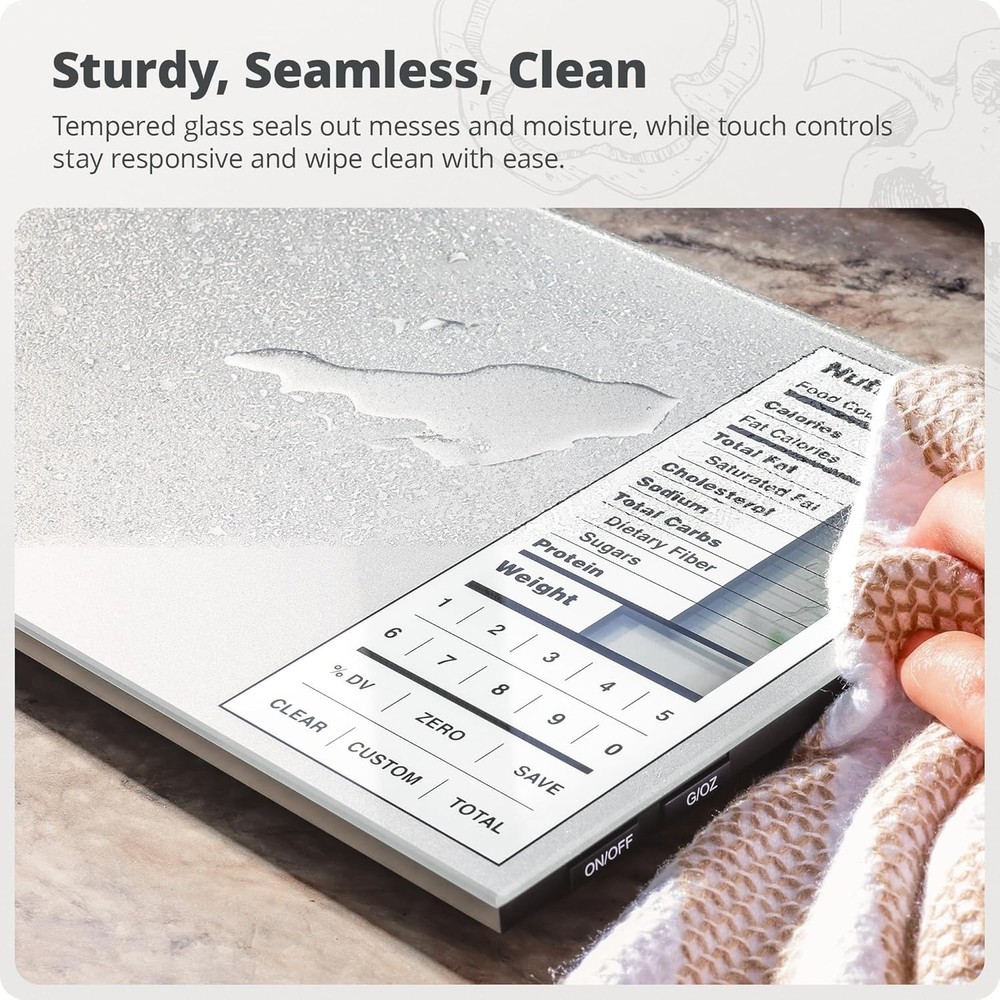 Backlit Display for Clear Nutrition Information