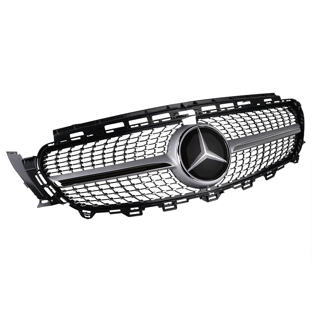 Front Grille W/Emblem For 2016-2020 Mercedes W213 E-Class E300 E350 E400 Grill