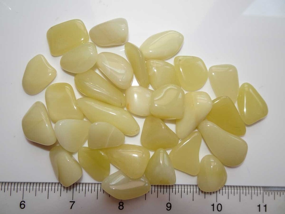 Yellow Opal -3 Ounces Tumbled Stones rt431b