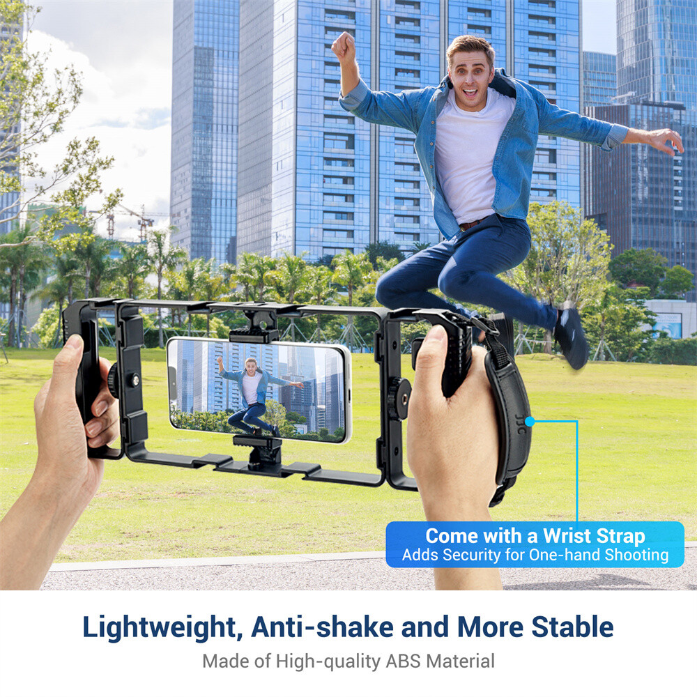 For iPhone Vlogging Kit Stabilizer Phone Video Camera Rig with Remote Control