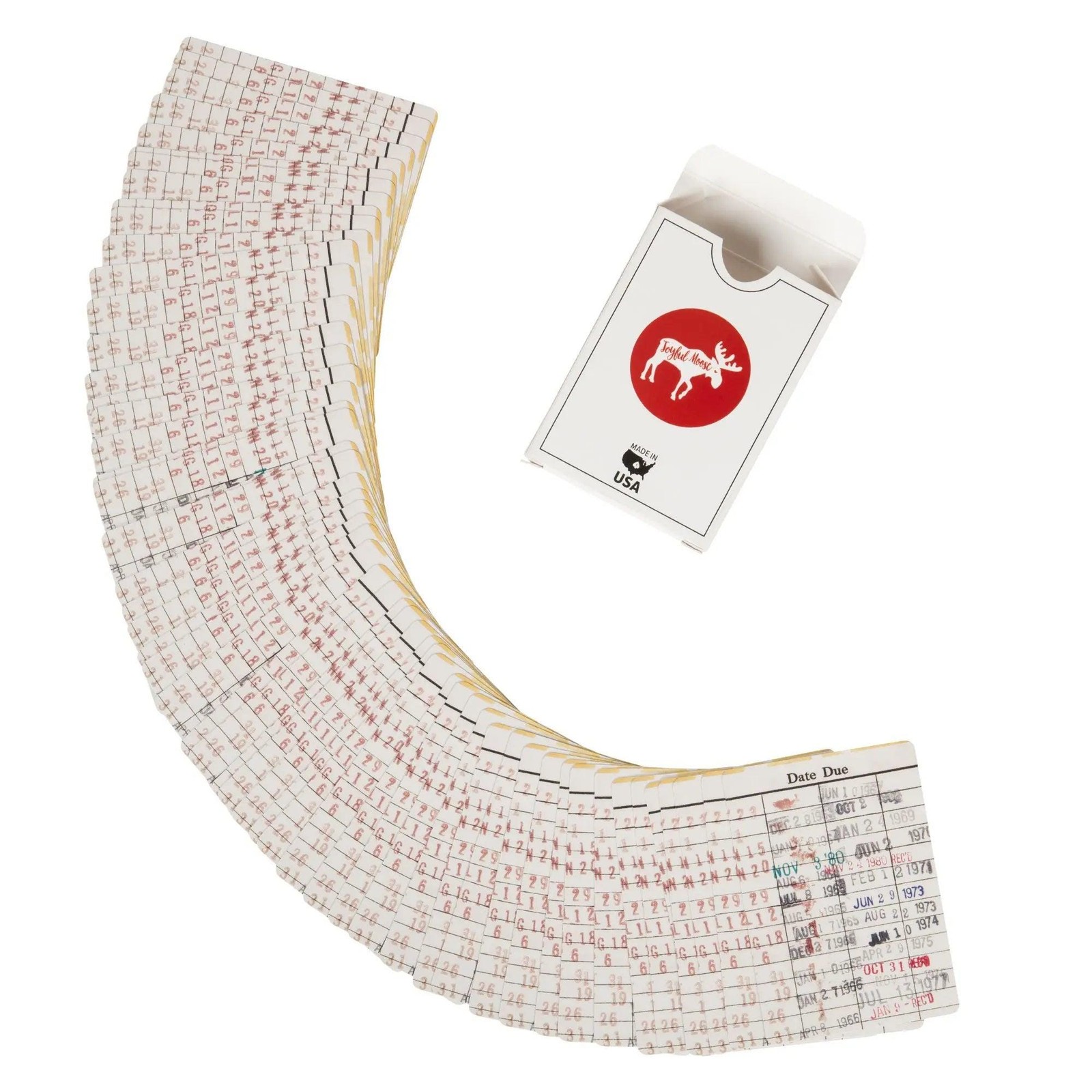 Library Book Playing Cards Vintage Design 54 Card Deck Poker Size USA Made