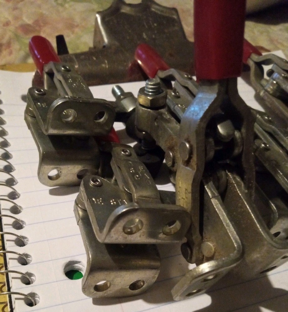 DE-STA-CO. No.202 VERTICAL HANDLE TOGGLE CLAMPS,exc. condition