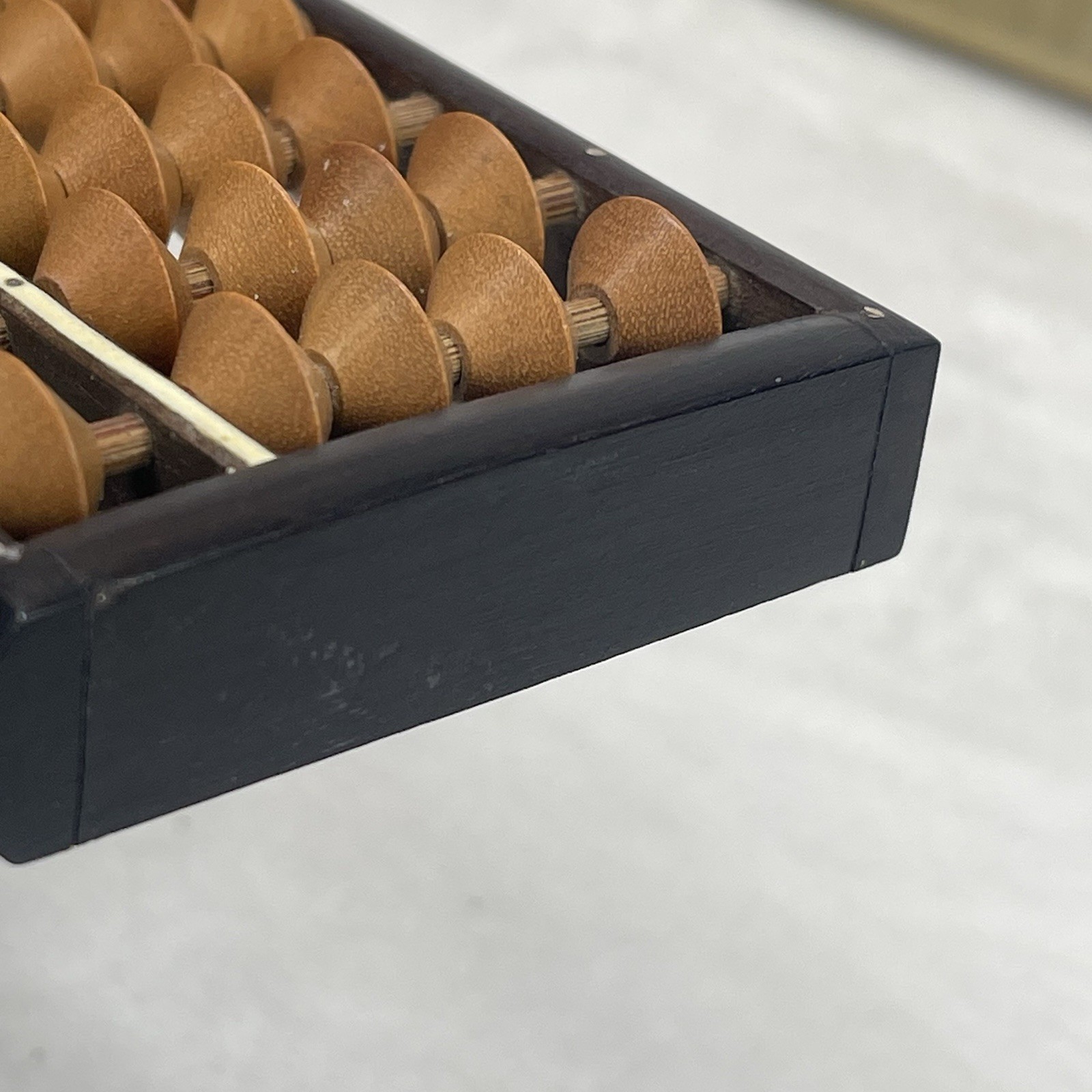 Vintage Soroban Abacus Calculator 27 Column Digit Orange Beads w Original Box