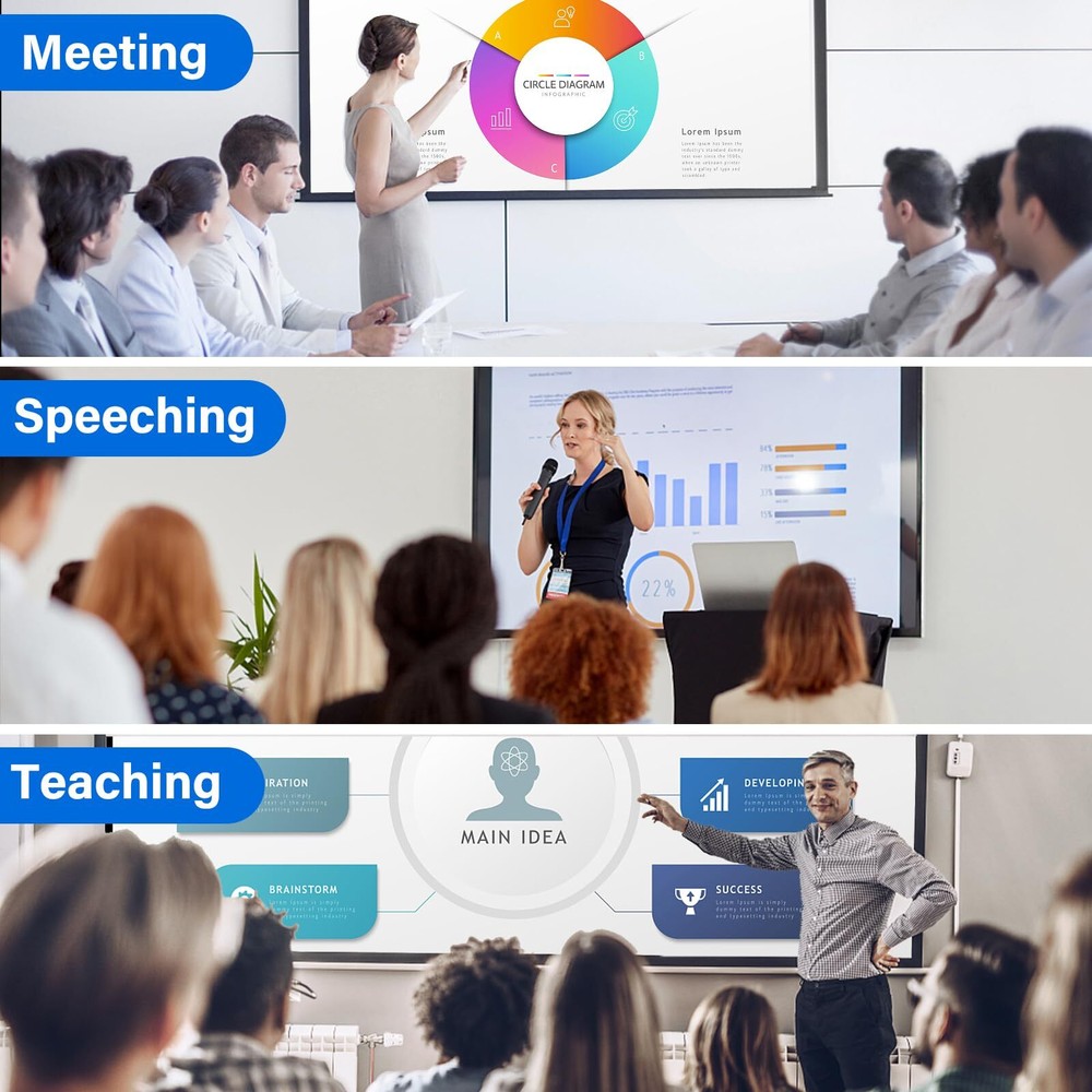 2-in-1 USB C Presentation Clicker Clicker for PowerPoint Presentations Rechar...