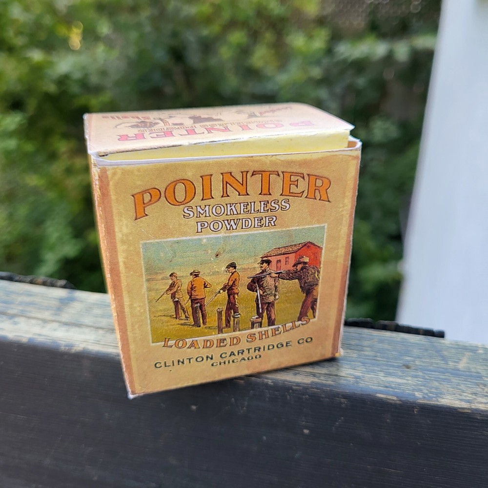 Vintage Pointer Smokeless Powder Loaded Shells 10 ga. Empty Box  - REPRODUCTION