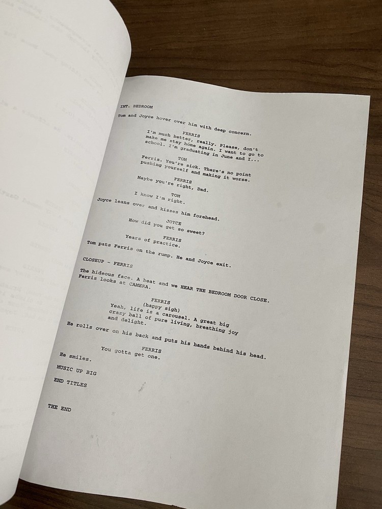 Ferris Bueller’s Day Off (1986) RARE Casting Agent Screenplay