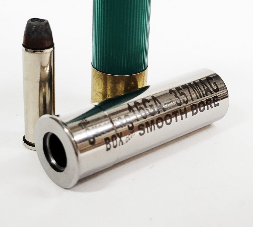 16GA to 357 Magnum Shotgun Adapter - SMOOTH BORE-Stainless - Free Case & Ship!
