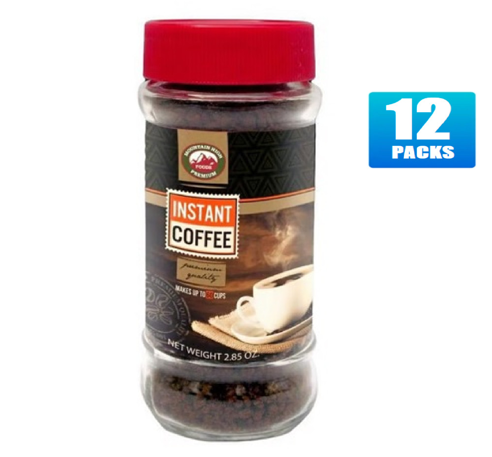12x Jars Instant Coffee Mountain High - 2.85oz Each Jar