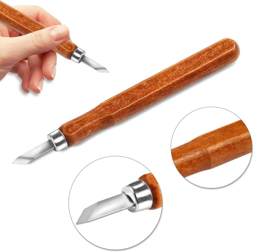 Complete 20-Piece Wood Carving Tool Set with Accessories for Creative Projects