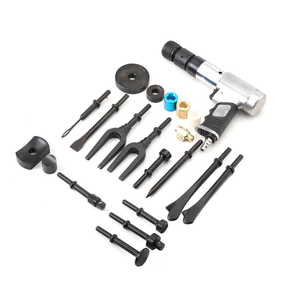 Multi-Functional Pneumatic Air Hammer Tool Set with Case & Chisel Kit Heavy Duty