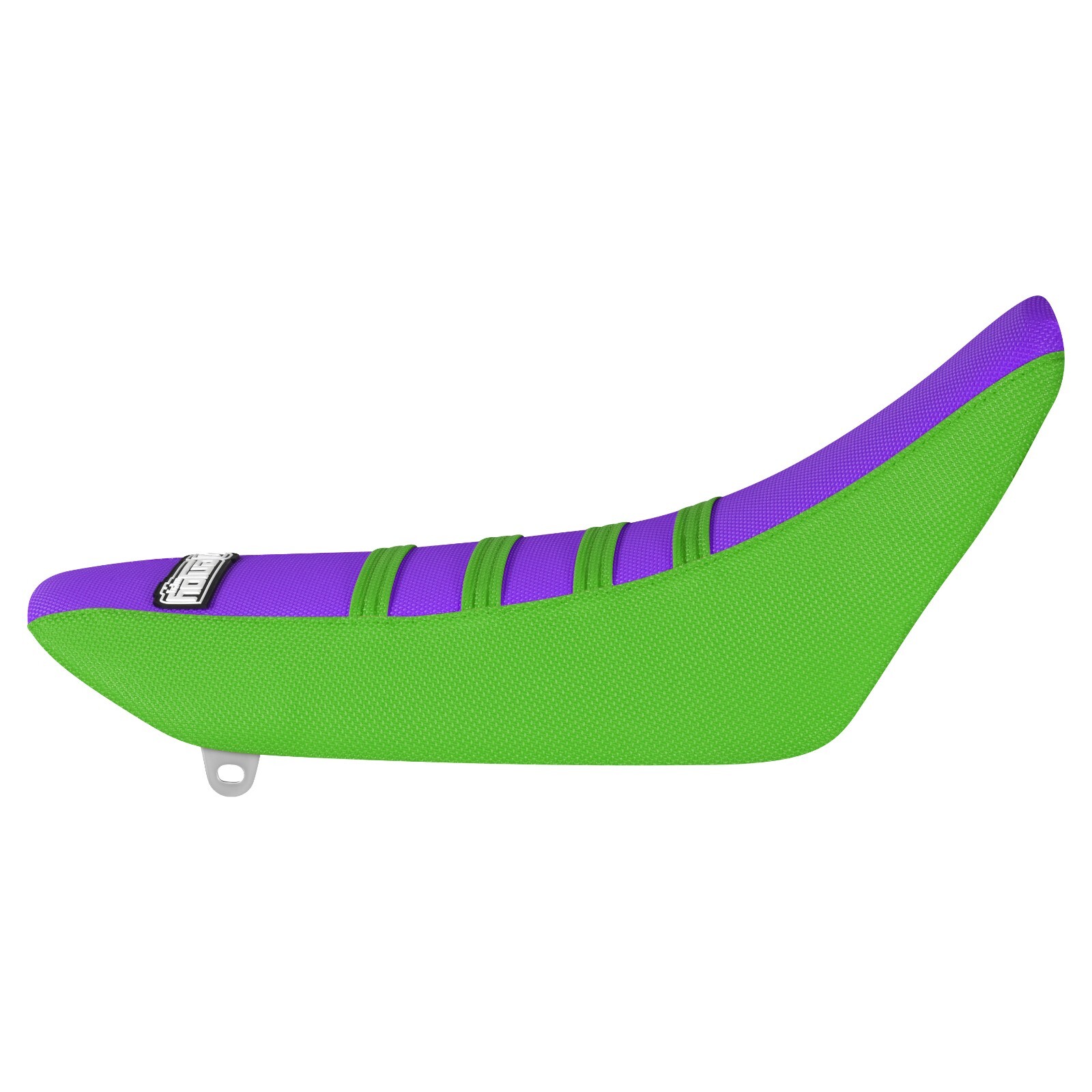 2002-2022 Kawasaki KLX 110 gripper seat cover GREEN/PURPLE/GREEN ribs #71