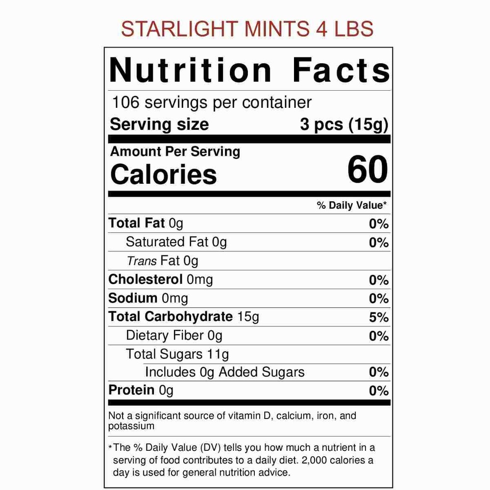 Spearmint Starlight Mints Hard candy bulk wrapped candy 2 Lbs. Menta