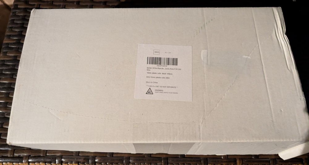 Binditek 100 Pack Plastic Spiral Binding Coils, 16mm(5/8"), 140 Sheet Capacity