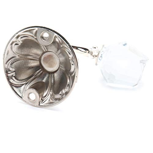 Crystal Rose Head Curtain Tiebacks Drapery Holdbacks Multifunctional Silver