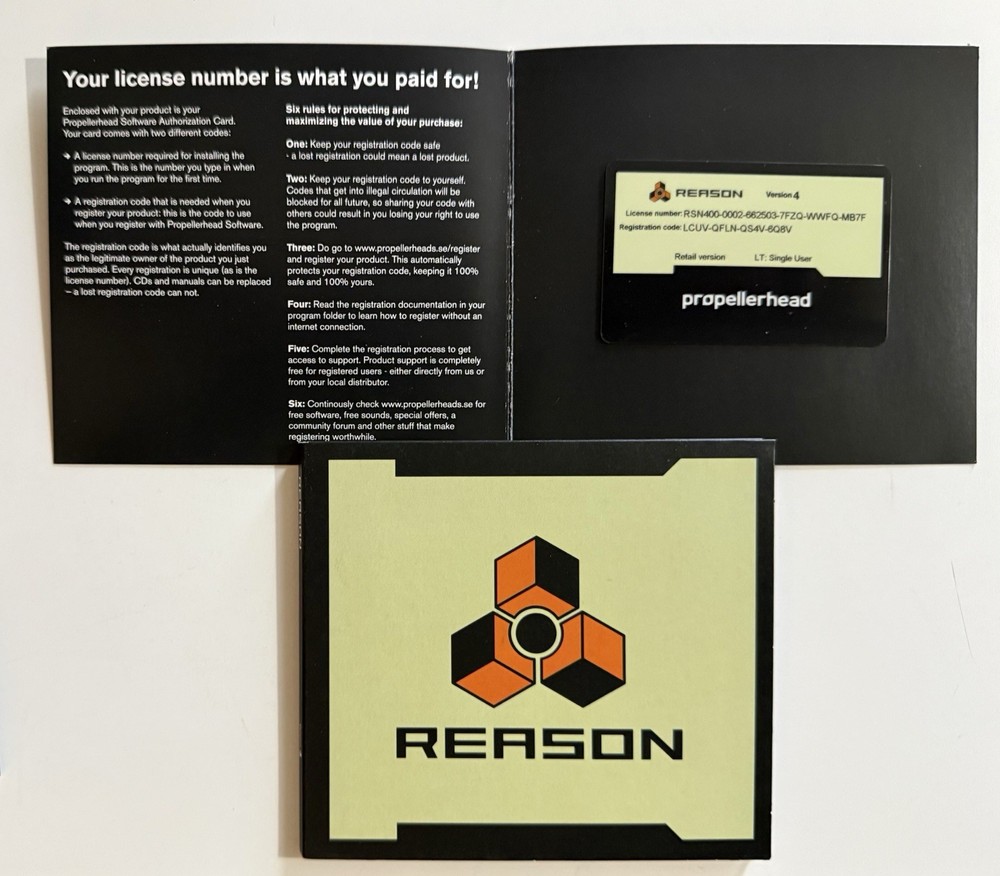 Propellerhead Reason 4 Upgrade Pack Dvd