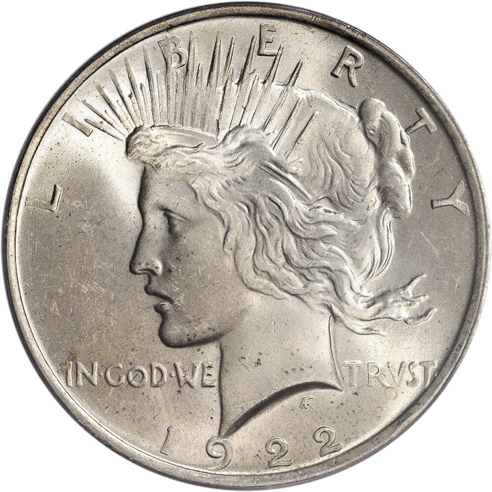 US Peace Silver Dollar - NGC MS66 - Random Date and Label
