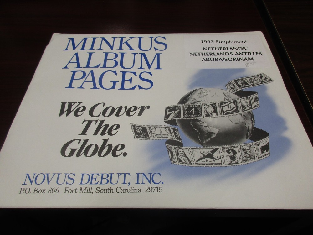 "MINKUS" ALBUM PAGES  1993  SUPPLEMENT NETHERLANDS  W/FREE SHIPPING!!!