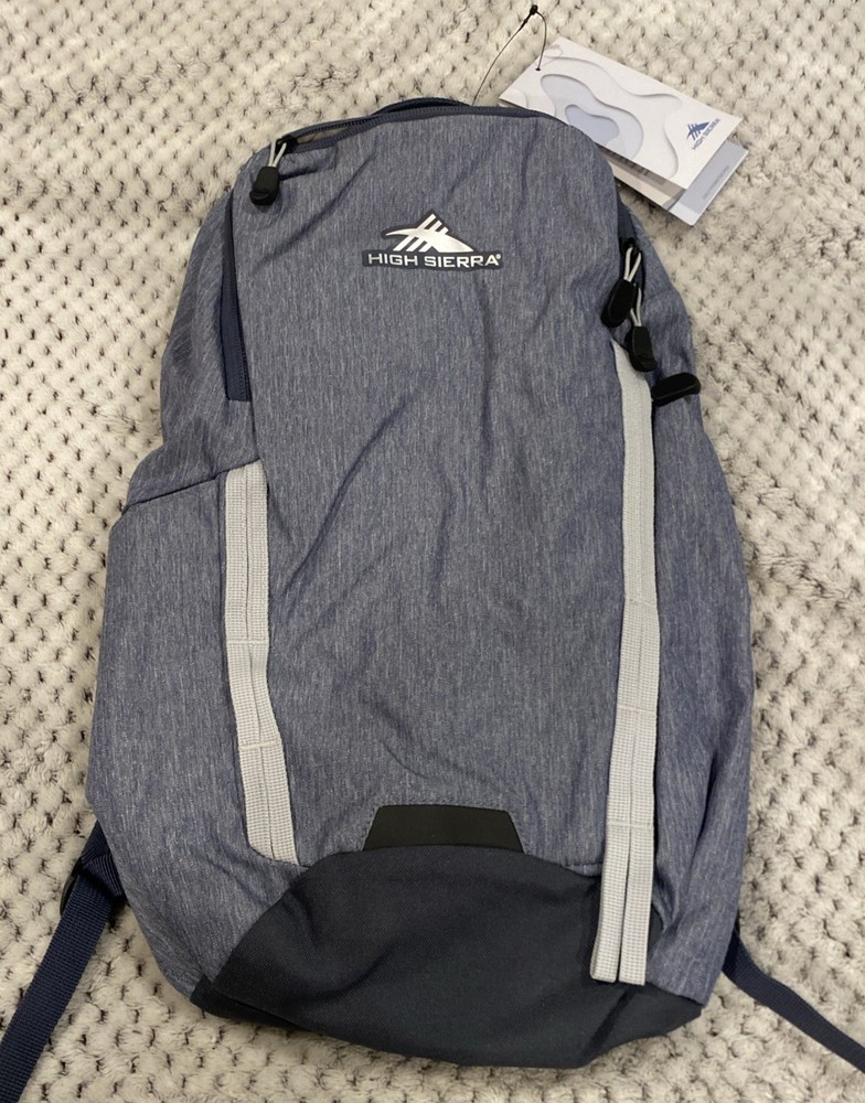 High Sierra Grey Hydration Backpack with 2L Bladder Blue Hydropack.