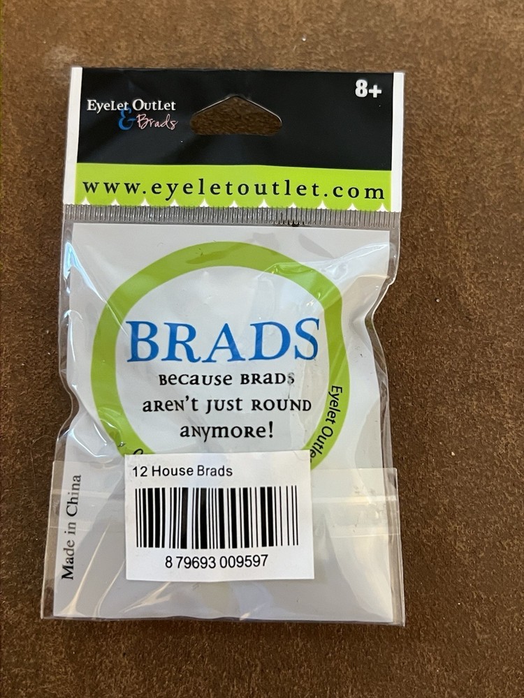 Eyelet Outlet Shape Brads 12/Pkg House Brads