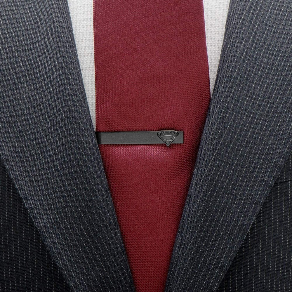 DC Superman Black Tie Bar