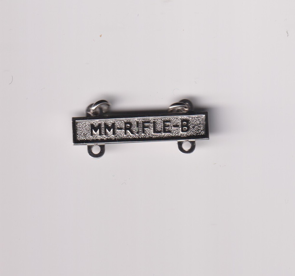 MM-RIFLE-B bar for USMC Basic Badge WWII sterling silver very rare