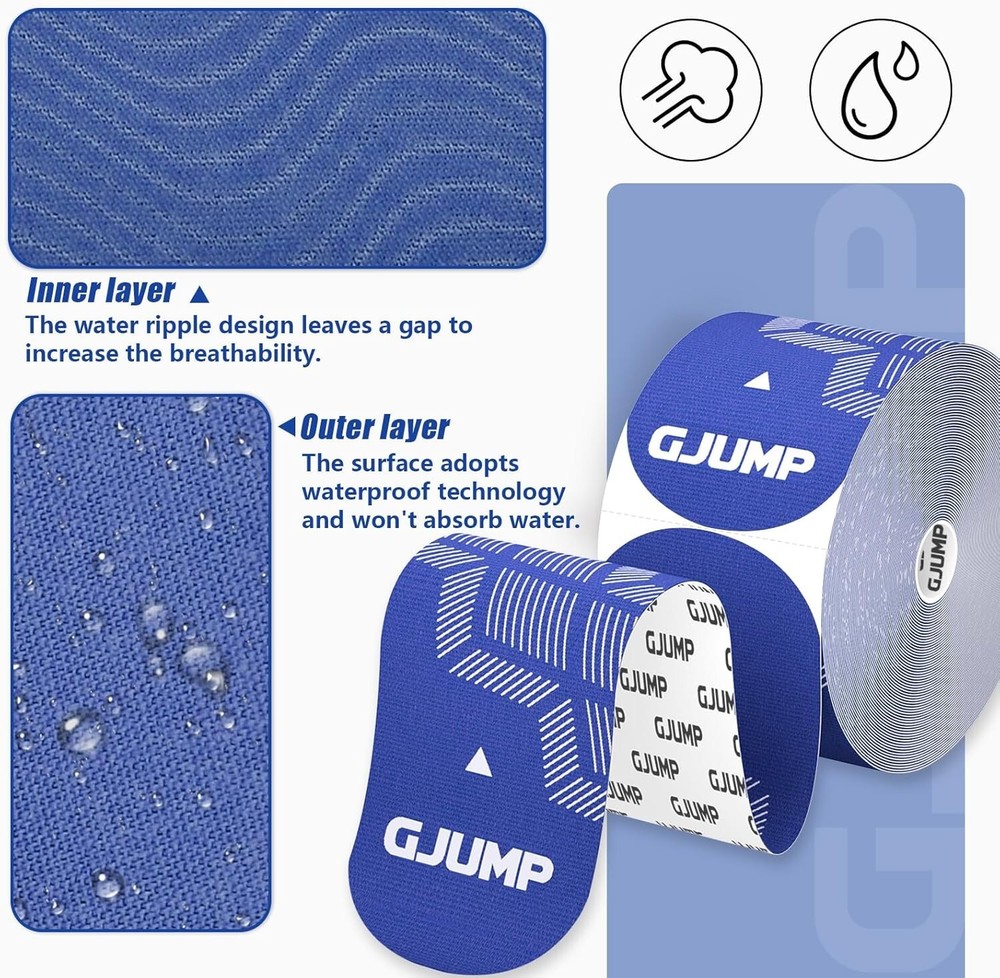 Elastic Kinesiology Tape Strips - 40 Rolls for Enhanced Athletic Performance