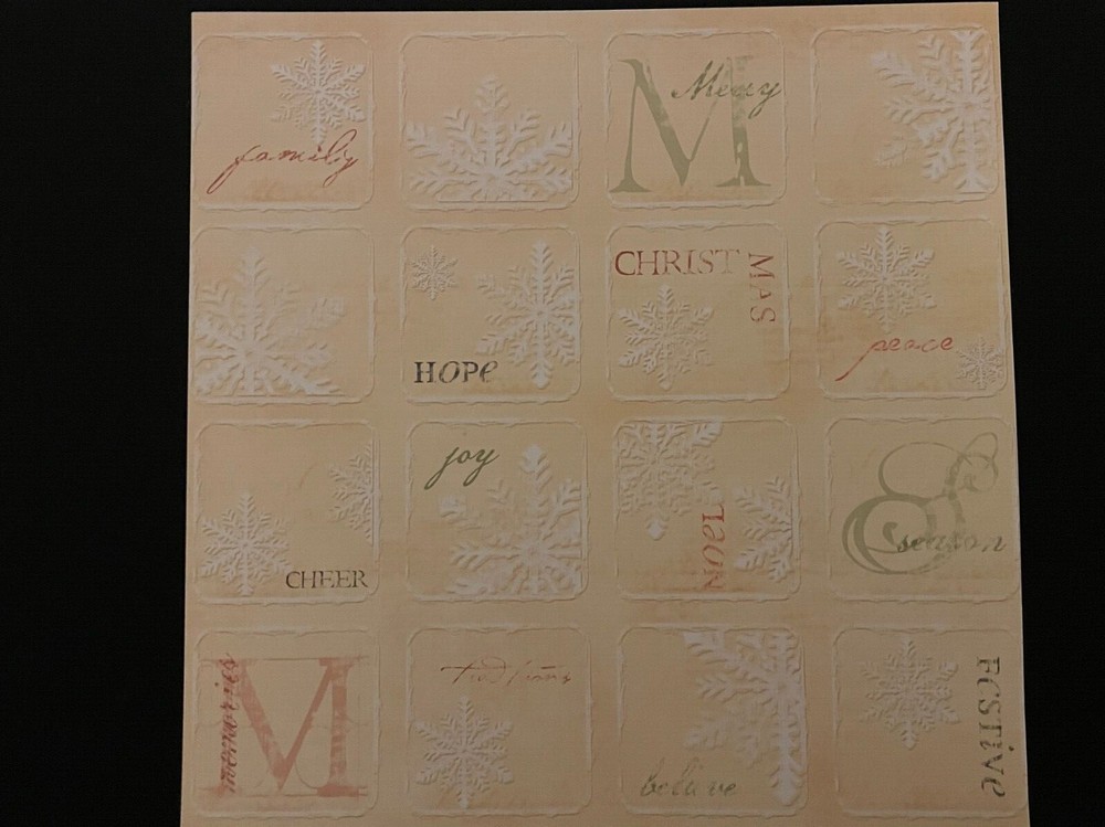 ASSORTED CHRISTMAS/WINTER SS, DS, FOILED, LACQUERED 12X12 PAPERS
